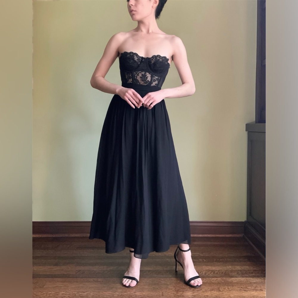 Classic Silk Midi Skirt, Vintage Laura Ashley High Waist Skirt - Picture 1 of 10